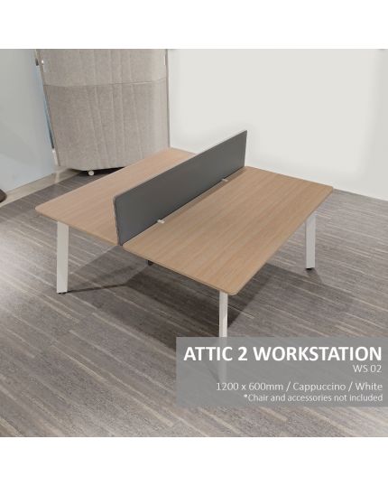 VALUE PACK ( Attic 2 Office Table | 1200mm x 600mm | White + KN Chair )