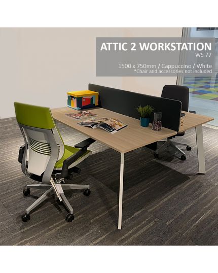 VALUE PACK ( Attic 2 Office Table | 1500mm x 750mm | White + KN Chair )