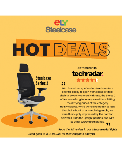 Steelcase Series 2 Office Chair | Headrest | Black