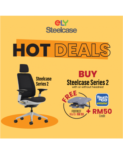 Steelcase Series 2 Office Chair | Headrest | Black