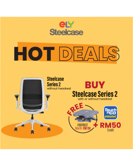 Steelcase Series 2 Office Chair |W/O Headrest| Black  