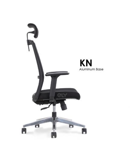KN | Aluminum Base Office Chair | Headrest