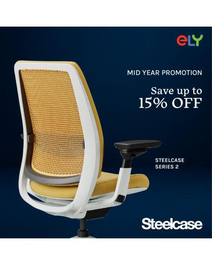 Steelcase Series 2 Office Chair |Without Headrest| Black  