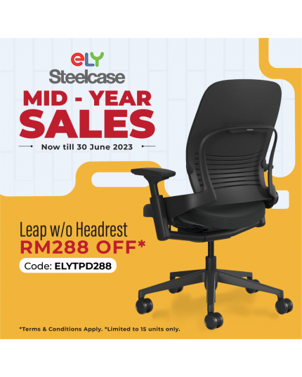 Steelcase Leap Ergonomic Office Chair |W/O Headrest | Fabric 