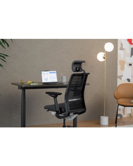 Steelcase Think V2 Ergonomic Office Chair l With Headrest | Ebony