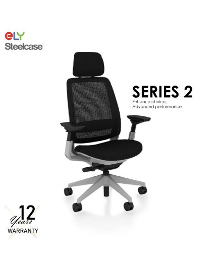 Steelcase Series 2 Office Chair | Headrest | Black