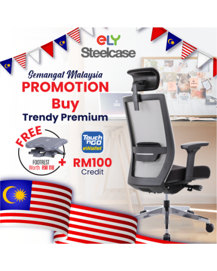 Trendy PREMIUM | Aluminium Base Office Chair | Headrest