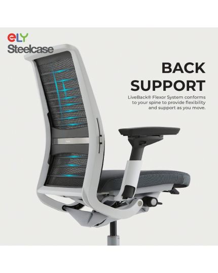 Steelcase Think V2 Adjustable Ergonomic Office Chair | Without Headrest | Ebony