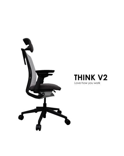 Steelcase Think V2 Ergonomic Office Chair l With Headrest | Charcoal