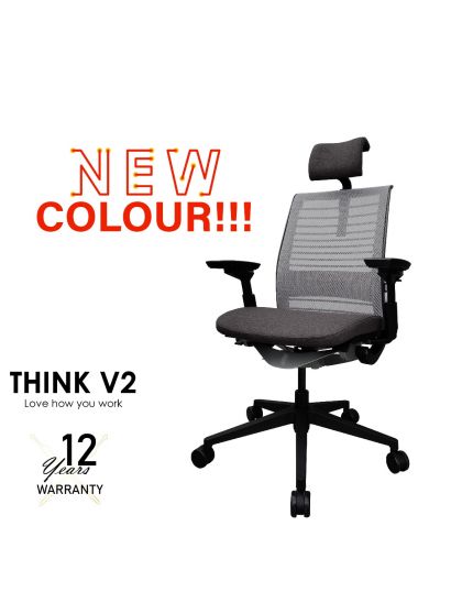 Steelcase Think V2 l With Headrest | Charcoal