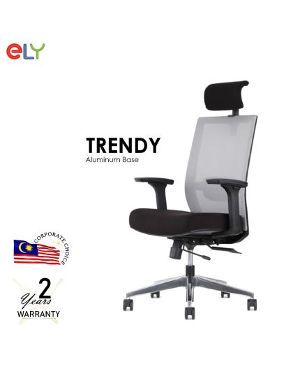 Trendy | Aluminum Base Office Chair | Headrest