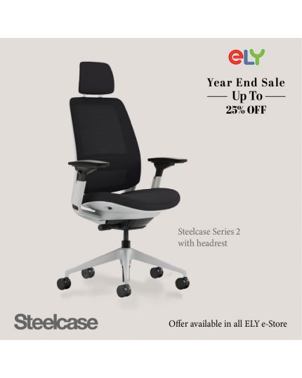 Steelcase Series 2 Office Chair | Headrest | Black