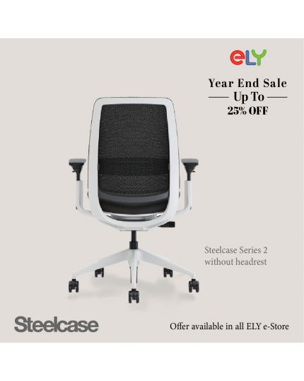 Steelcase Series 2 Office Chair |W/O Headrest| Black  