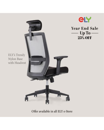 Trendy | Nylon Base Office Chair | Headrest