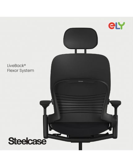 Steelcase Leap Ergonomic & Adjustable Office Chair | Fabric | Headrest