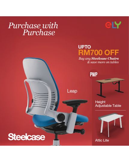 Steelcase Leap Ergonomic Office Chair |W/O Headrest | Fabric 
