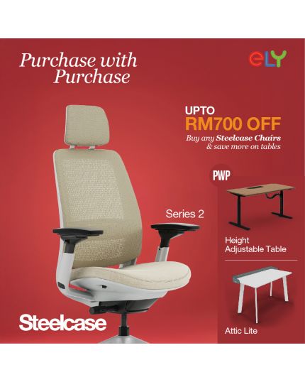 Steelcase Series 2 Office Chair | Headrest | Black