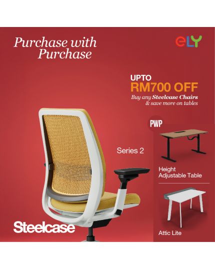 Steelcase Series 2 Office Chair |Without Headrest| Black  