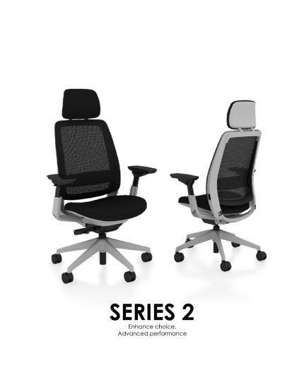 Steelcase Series 2 Office Chair | Headrest | Black