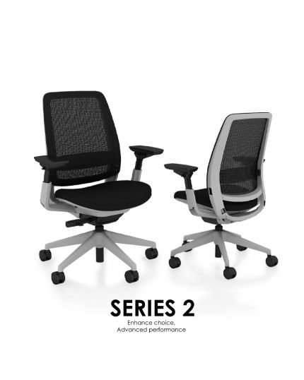 Steelcase Series 2 Office Chair |Without Headrest| Black  