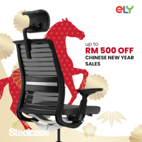 Steelcase Think V2 Ergonomic Office Chair l With Headrest | Charcoal