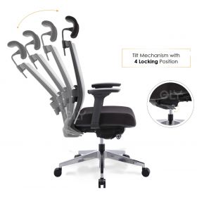 Trendy PREMIUM | Aluminium Base Office Chair | Headrest