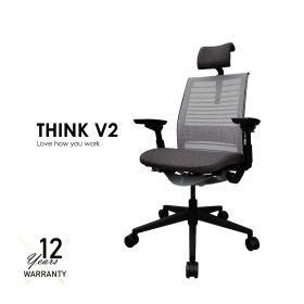 Steelcase Think V2 Ergonomic Office Chair l With Headrest | Charcoal