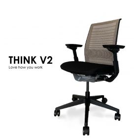 Steelcase Think V2 Adjustable Ergonomic Office Chair | w/o Headrest | Ebony