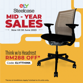Steelcase Think V2 Adjustable Ergonomic Office Chair | w/o Headrest | Ebony