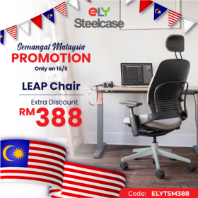 Steelcase Leap Ergonomic & Adjustable Office Chair | Fabric | Headrest