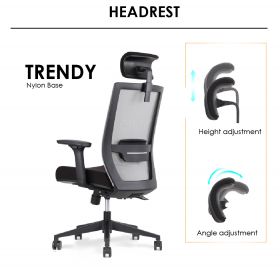 Trendy | Nylon Base Office Chair | Headrest