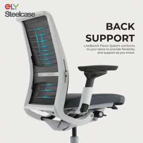 Steelcase Think V2 Adjustable Ergonomic Office Chair | Without Headrest | Ebony