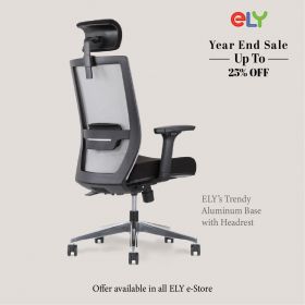 Trendy | Aluminum Base Office Chair | Headrest